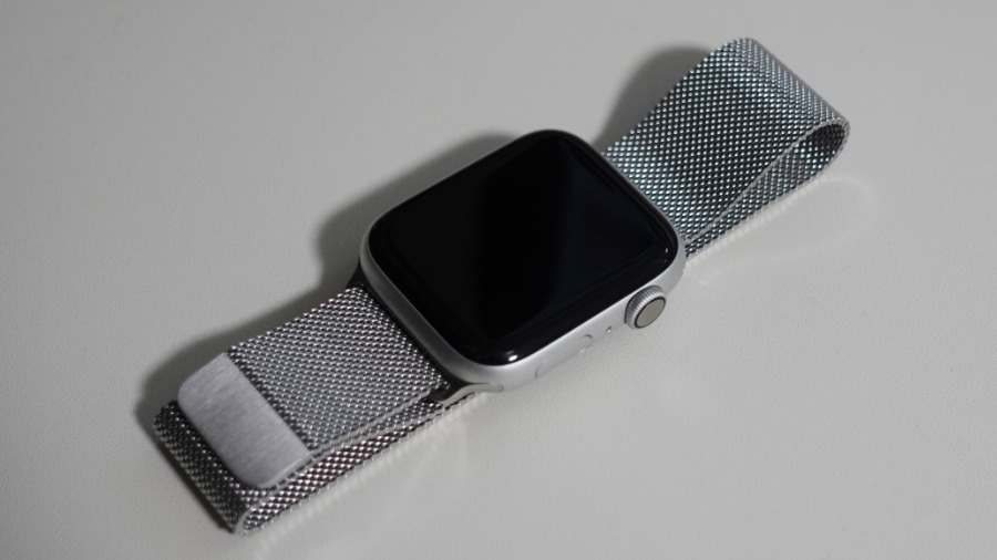 品質Apple Watch ベルト 45mm グラファイトミラネーゼループ 時計